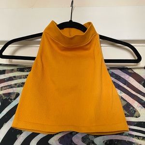 Ribbed Open-Back Crop Tank